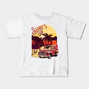 Vintage Truck Surf's Up Kids T-Shirt